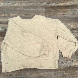 universal thread cream quilted sweatshirt